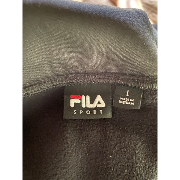 Fila Sport Womens Hoodie Size Large Black Zippered Sporty w/ Tie Athletic-wear - Picture 9 of 12